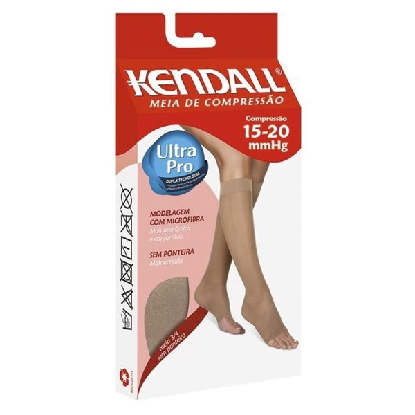 Meia De Compressao Curta kendall 3/4 M Mel Sem Ponteira